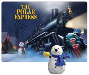 THE POLAR EXPRESS™ SNOWMAN COMBO$39.99Snuggle up with our adorable Snowman Plush and Blanket Combo, the perfect companions for your THE POLAR EXPRESS™ adventure! Embrace the magic of the season with this cozy duo.